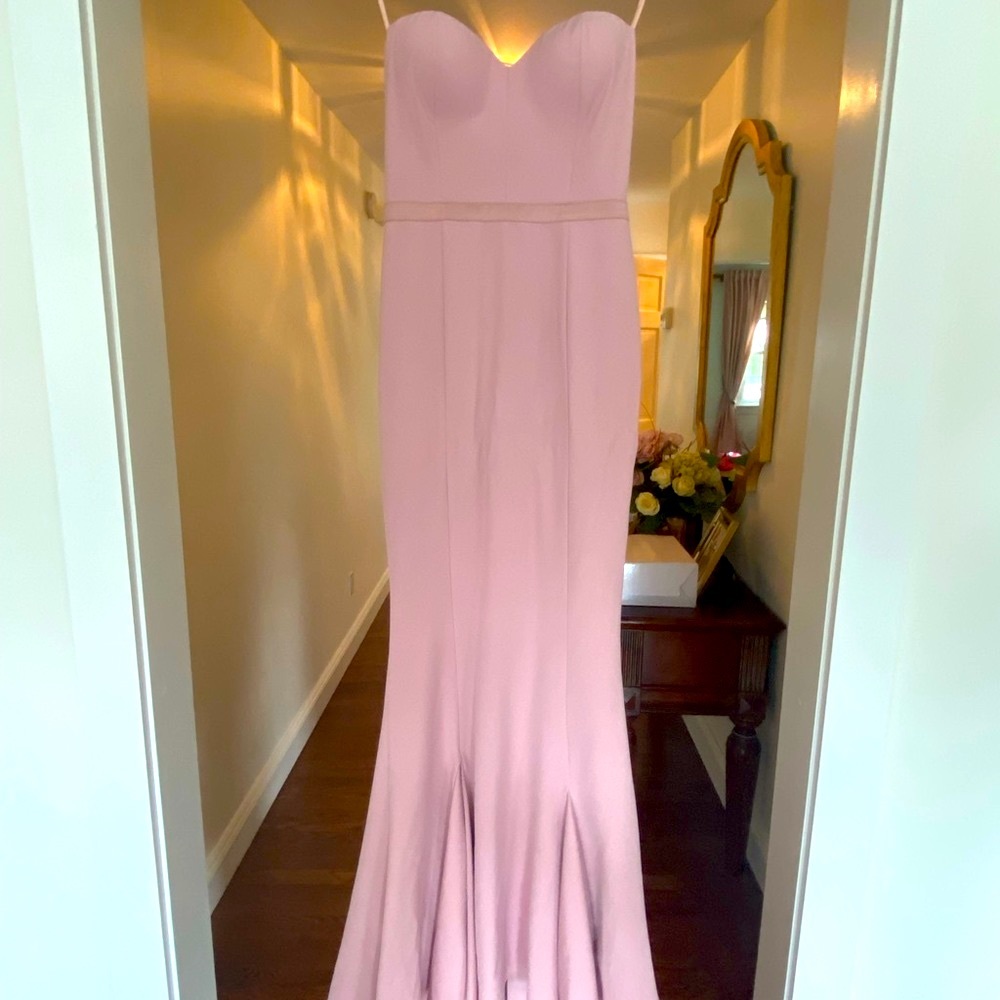 LUXE blush pink mermaid gown. Size 10.